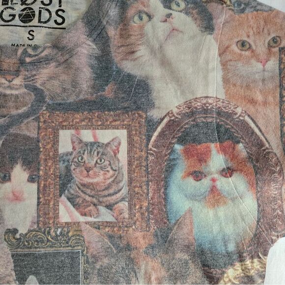 The Lost Gods Shirt Adult Small Cats All Over Print Short Sleeve Graphic Print - Picture 14 of 16